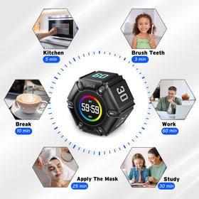 Display with mute, vibration, and sound modes plus brightness levels