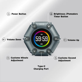 Printers Jack timer compact rechargeable unit ideal for desk or bag.