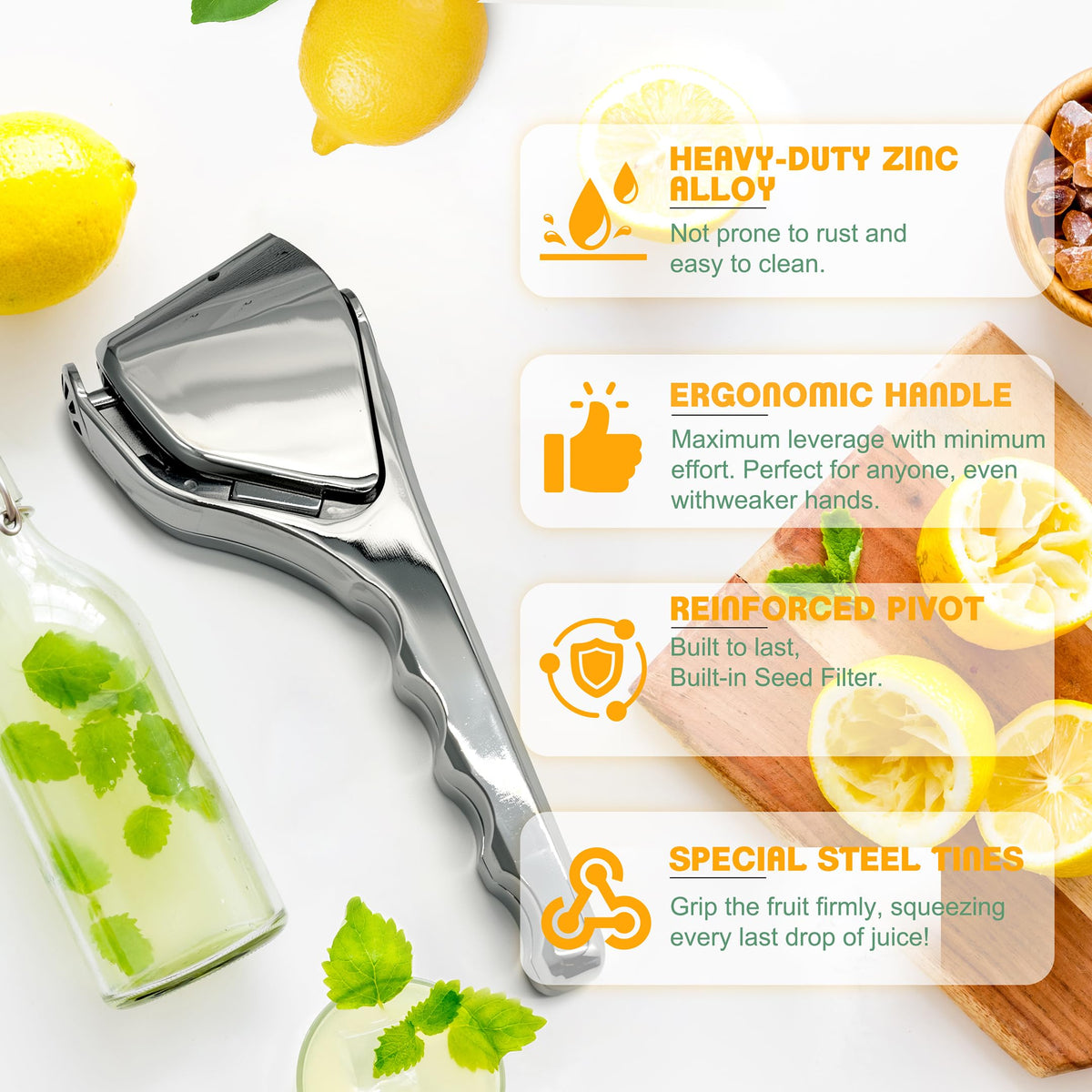 Printspree squeezer filters seeds and pulp for smooth lime juice
