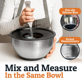 Priority Chef 4-quart bowl with lid ideal for batch cooking and leftovers.