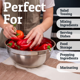 Airtight lids seal in freshness for make-ahead meals.