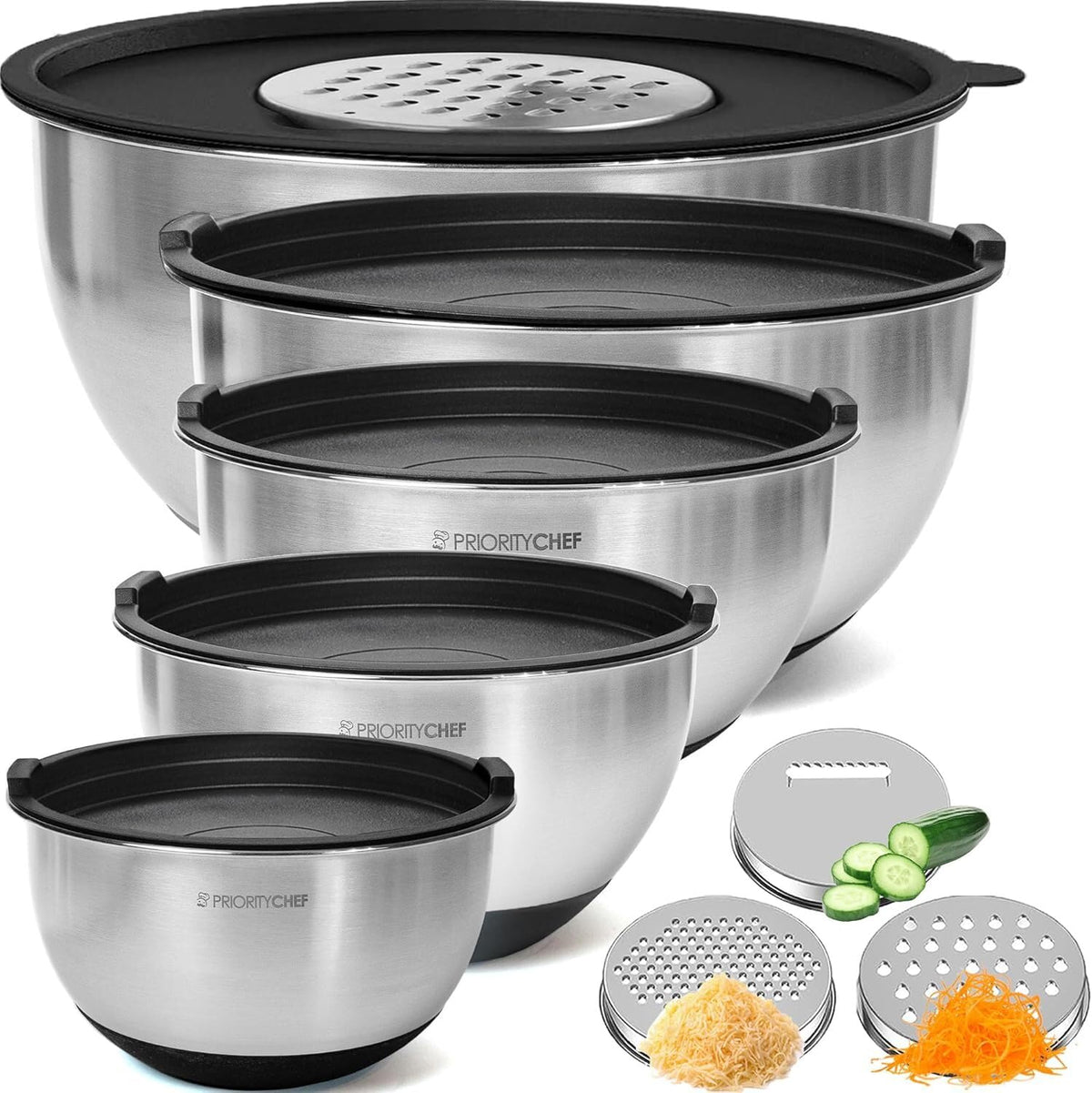 Priority Chef airtight lids support simple, convenient storage and cleanup.