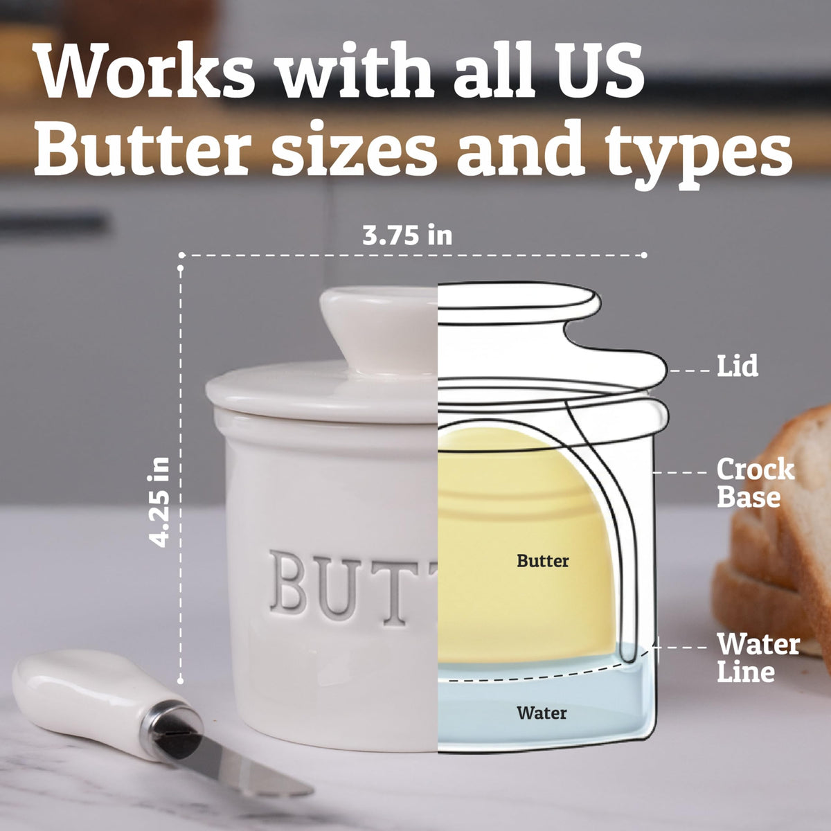 Priority Chef butter crock in premium gift box suits housewarmings.