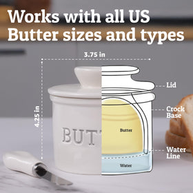 Priority Chef butter crock in premium gift box suits housewarmings.