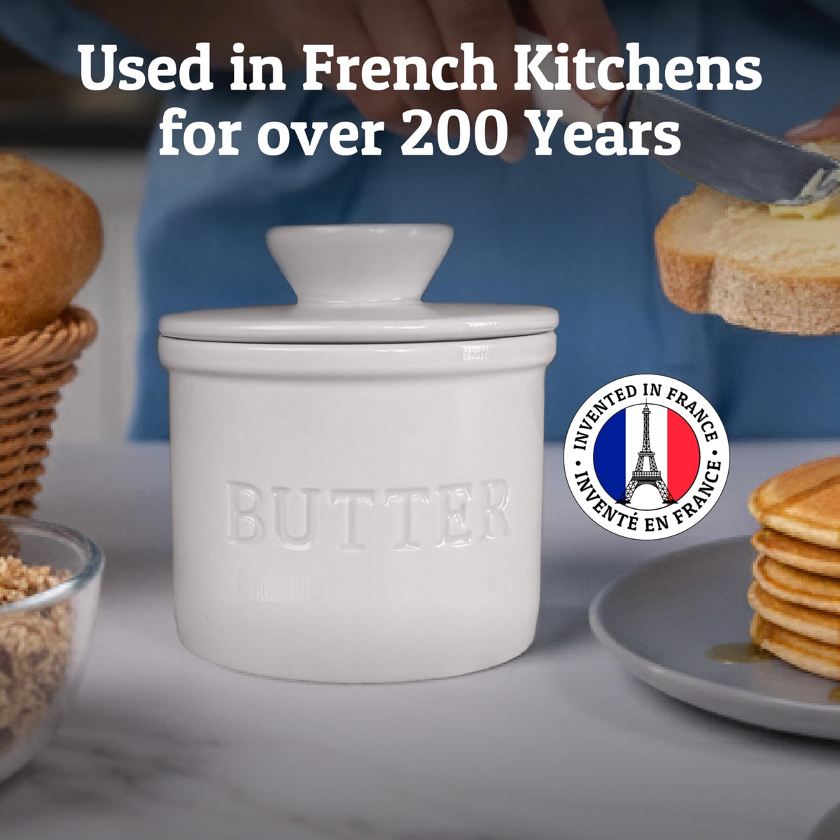 Priority Chef butter crock packaging shows care and user-friendly labeling.