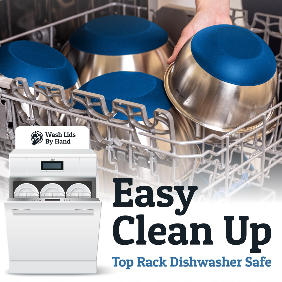 Priority Chef bowls are dishwasher safe for easy cleanup after cooking.