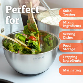 Priority Chef dishwasher-safe bowls simplify cleanup.