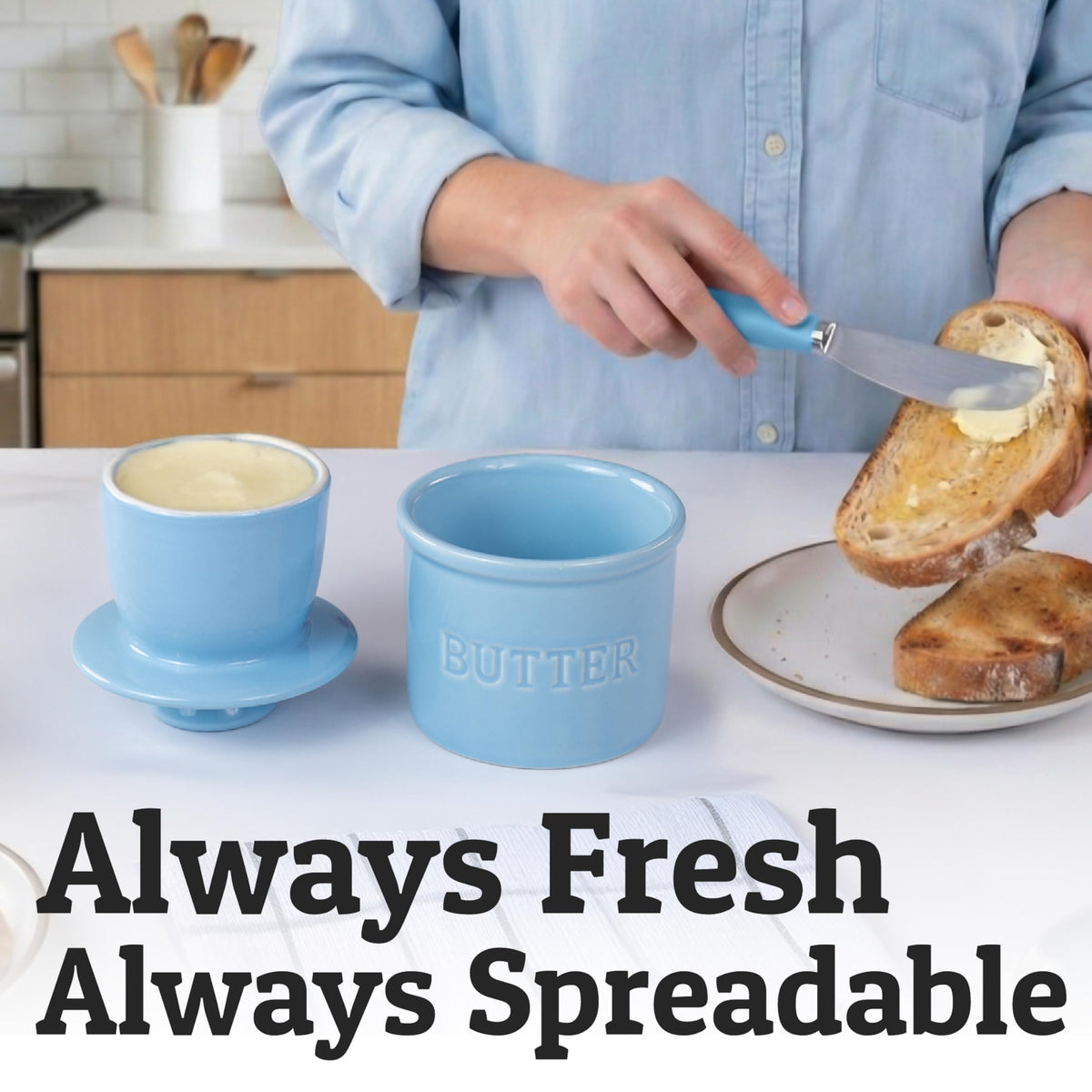 Priority Chef airtight water seal keeps butter fresh