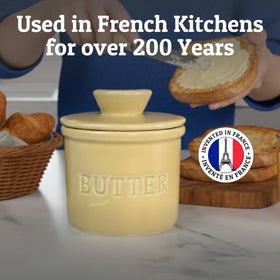 Priority Chef airtight water seal protects butter from dust.