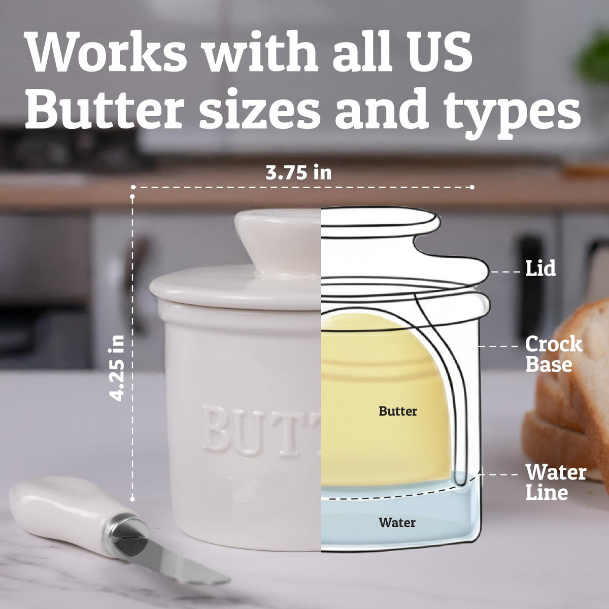Gift-ready PriorityChef butter crock in premium box