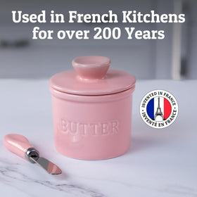 Priority Chef butter crock lid protects from dust and insects.