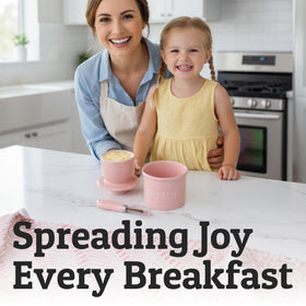 Priority Chef pink glaze butter keeper enhances kitchen counter appeal.