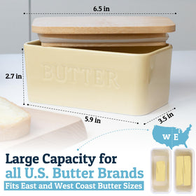 Priority Chef butter dish in fridge protects butter from odors.