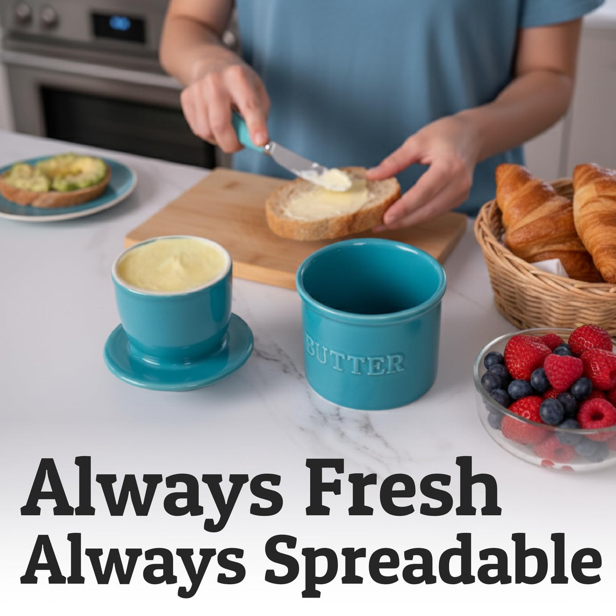 Priority Chef butter dish sized for one and one-third sticks.