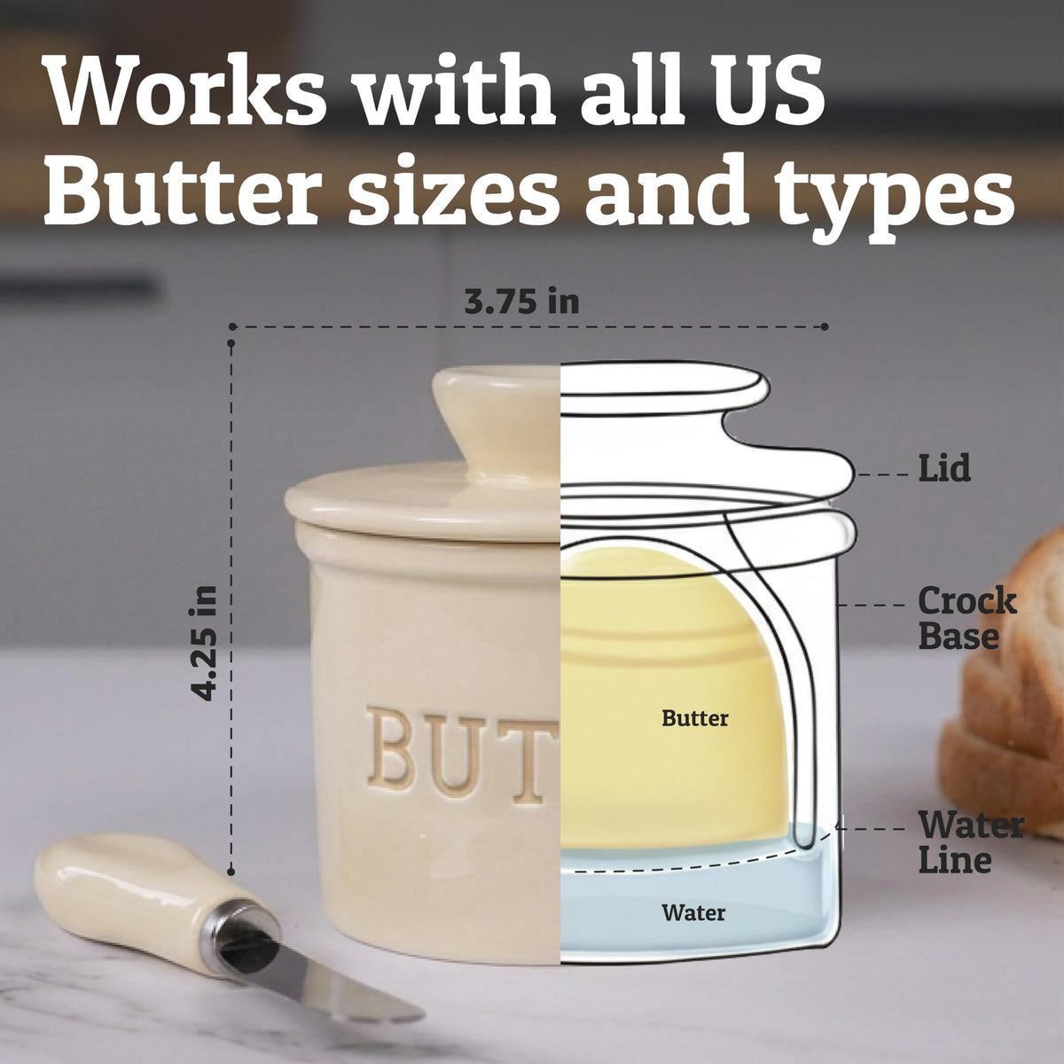 Priority Chef butter dish packaging makes a stylish gift for any kitchen.