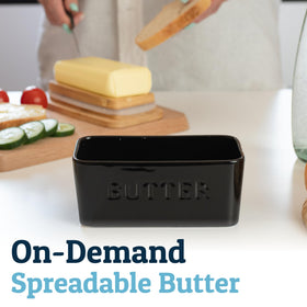 PriorityChef butter dish close-up shows smooth surface that resists stains.