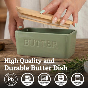 Priority Chef butter dish on a countertop complementing modern kitchen decor