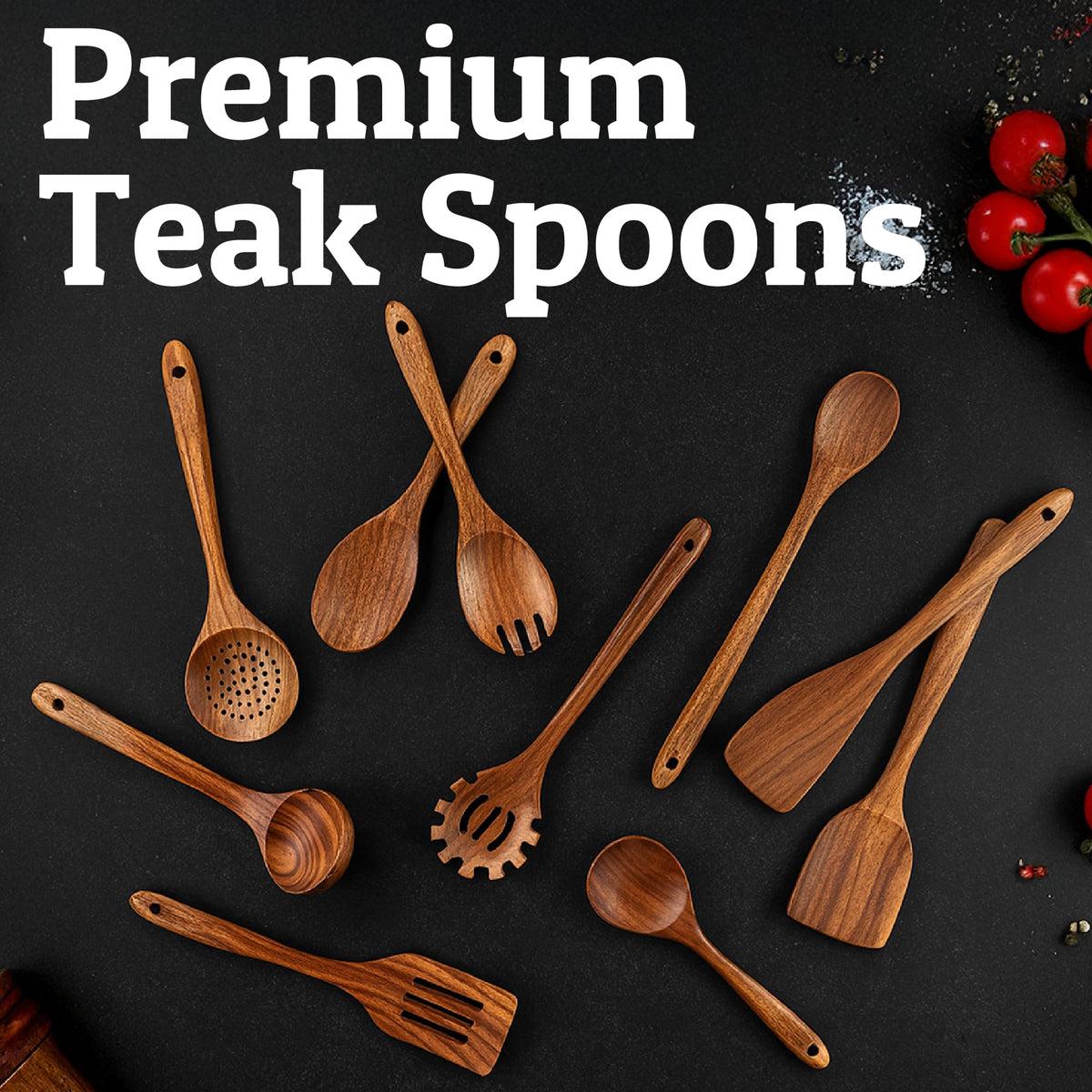 PriorityChef decorative teak utensils brighten kitchens