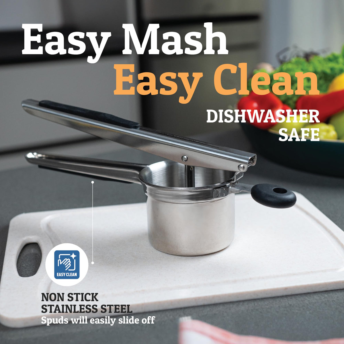 Priority Chef dishwasher-safe design for quick, easy cleanup.