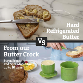 Priority Chef French butter dish for countertop storage keeps butter soft and ready to use