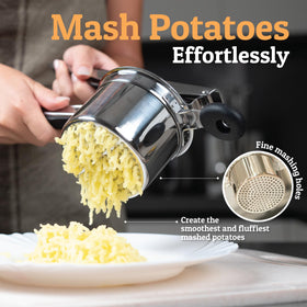 PriorityChef heavy-duty stainless steel ricer demonstrates durability for daily use