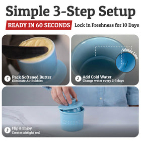 Priority Chef lead-free ceramic butter keeper ensures safe storage