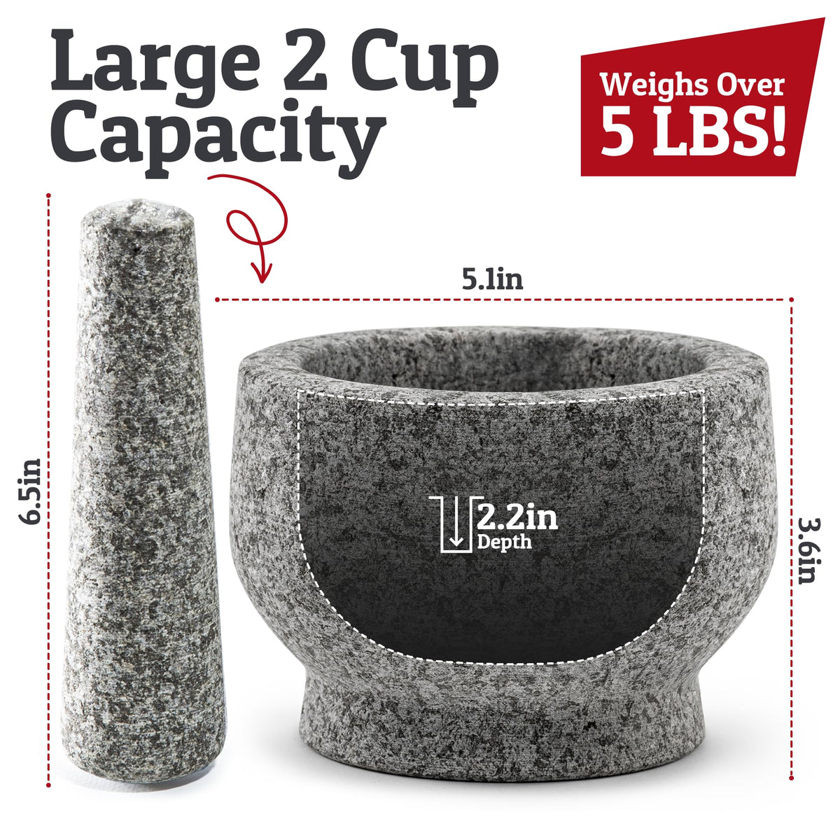 Priority Chef mortar and pestle crushing herbs to release natural aromas.