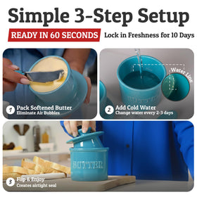 Priority Chef butter seal blocks dust and insects while preserving freshness.