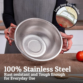 Priority Chef pasta and rice strainer for versatile draining tasks