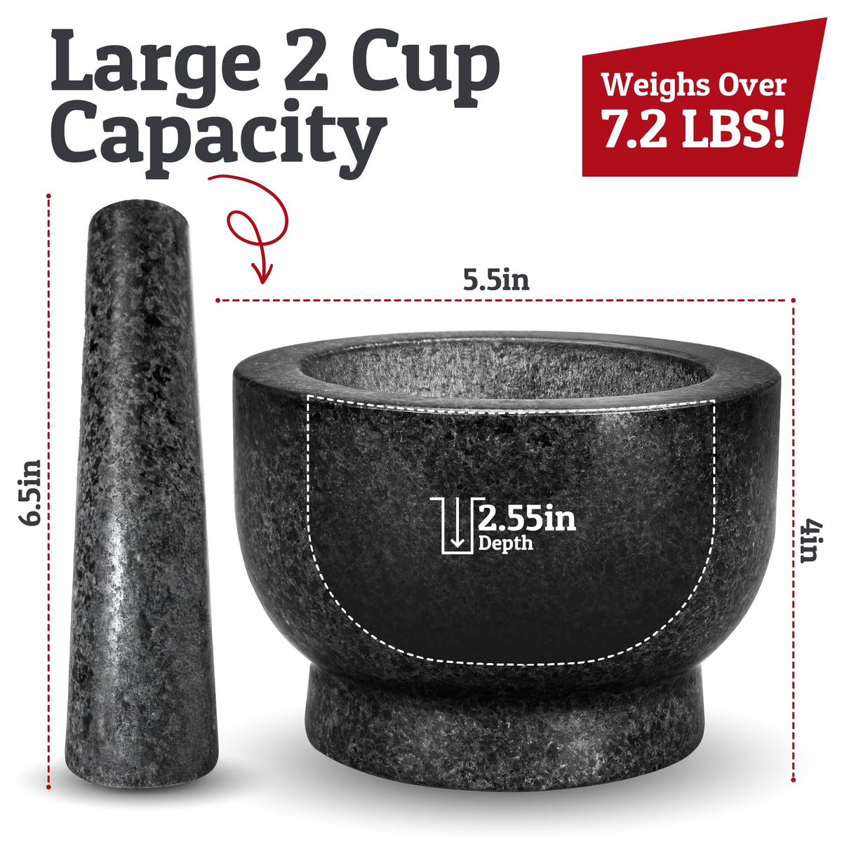 Priority Chef pestle in use grinding herbs for vibrant flavors