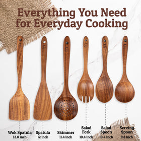 PriorityChef teak serving spoon ideal for table service