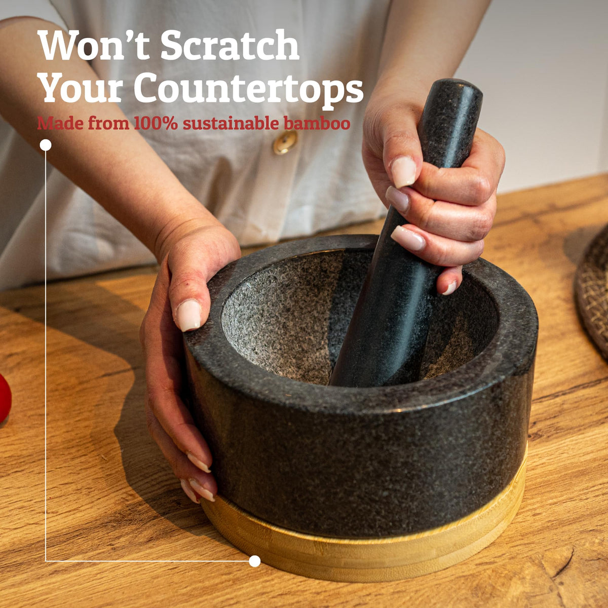 PriorityChef unpolished granite surface resists scratches for long-lasting use
