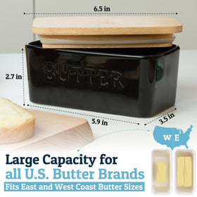 PriorityChef versatile butter dish stores spices or cream cheese for quick access.