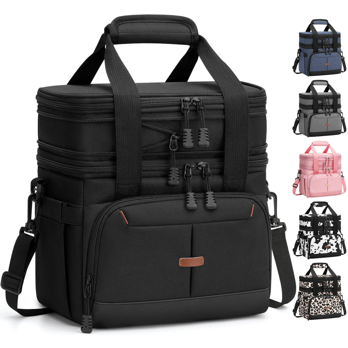 Pritent Lunch Box double-deck design keeps hot meals warm and cold items fresh.