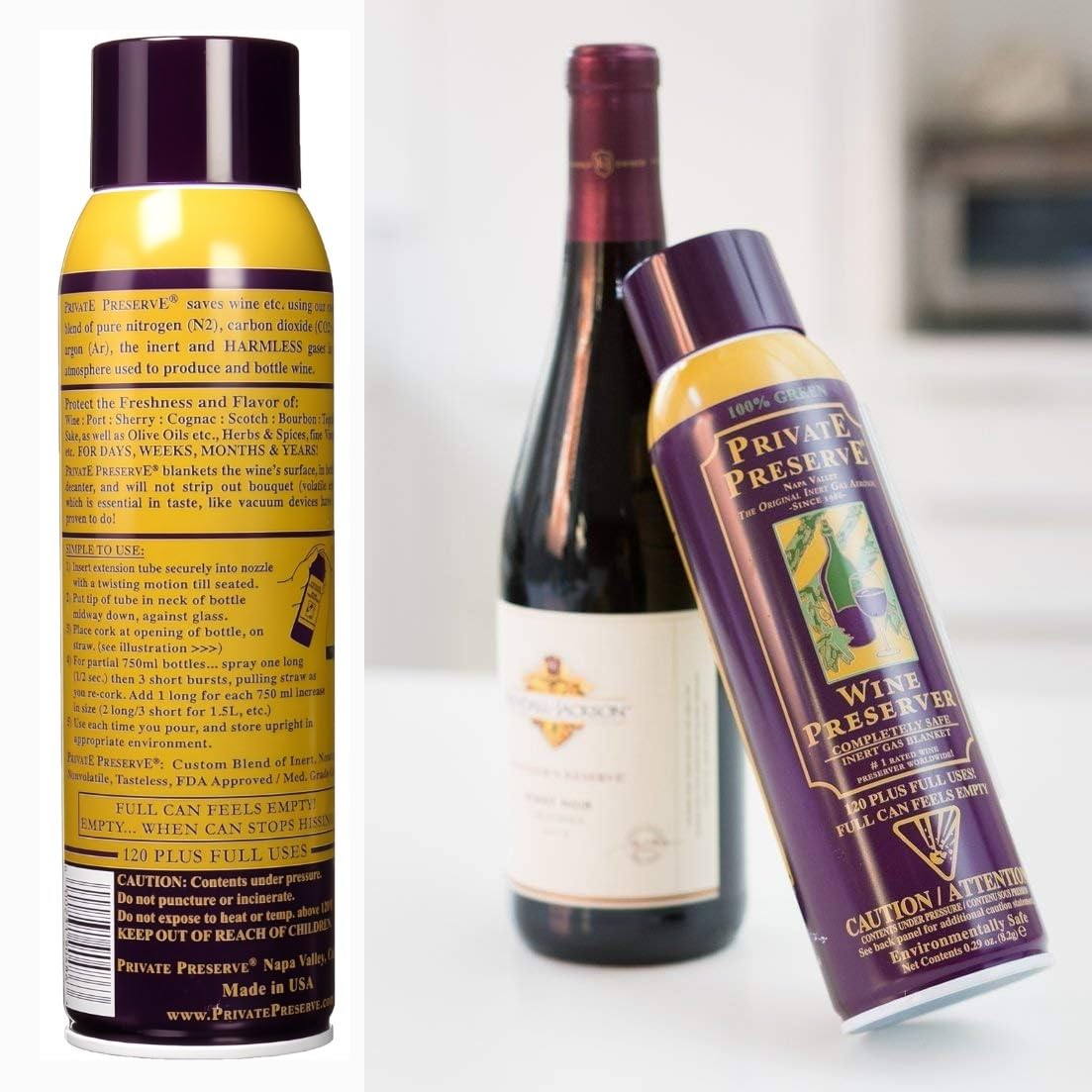 Private Preserve re-cork storage keeps wine protected with gas.