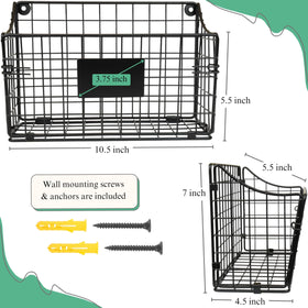 PriZoi wall-mounted wire basket in kitchen highlighting fruit organization and space-saving design.