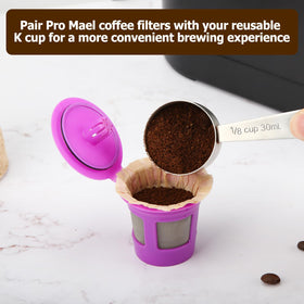 Pro Mael thin-flow German paper delivering smoother flow for Keurig filters.