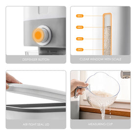 Proarea kitchen storage idea for grains, beans, and cereals.
