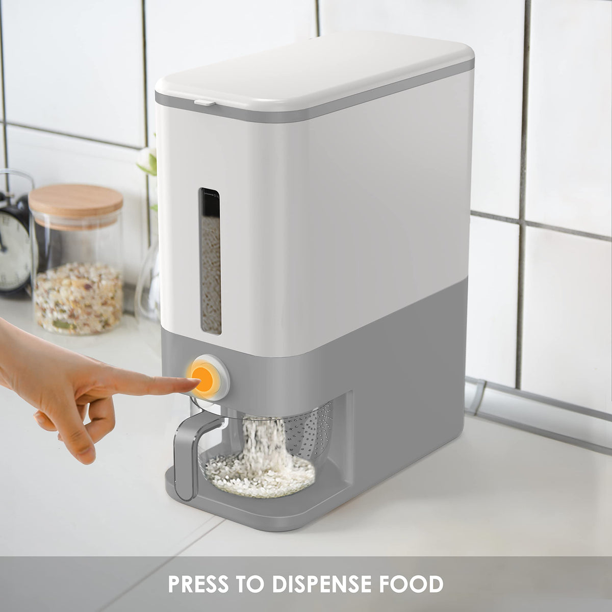 Proarea space-saving vertical dispenser fits compact kitchen spaces.