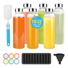 PROBTTL 18oz glass bottle with lid keeps drinks fresh on the go.