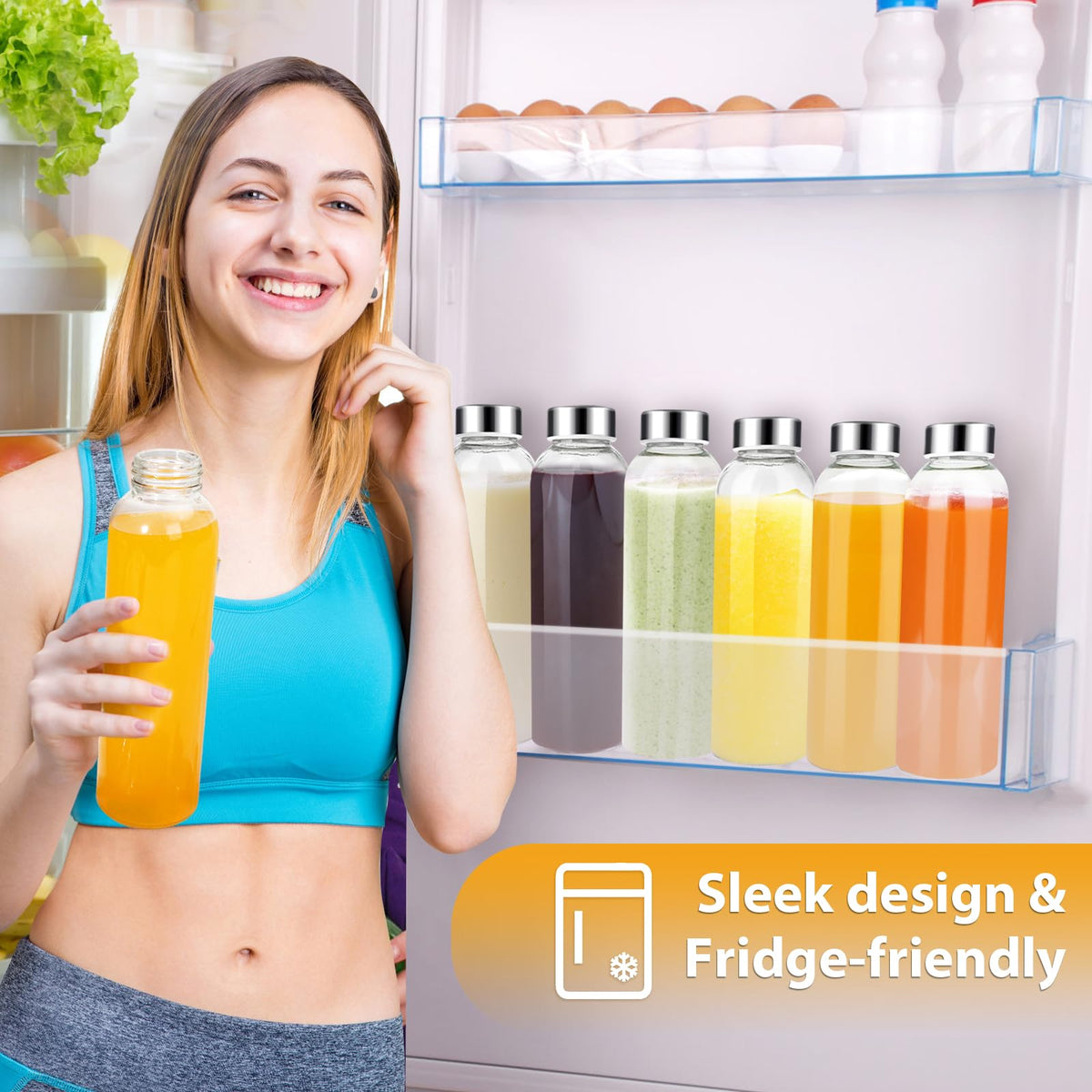 PROBTTL multi-use bottle for juice, smoothies, and iced coffee.