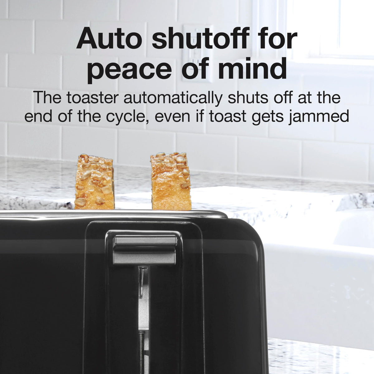 Proctor Silex toaster with built-in cord wrap for tidy storage