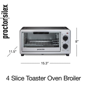 Proctor Silex 4-Slice Toaster Oven ready bell cues end of cycle.
