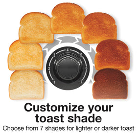 Proctor Silex toaster featuring Toast Boost for easy retrieval of small items
