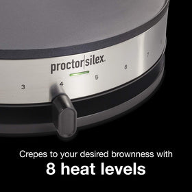 Proctor Silex crepe maker large spatula aids flipping and folding