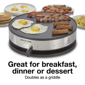 Proctor Silex crepe maker temperature control for precise browning