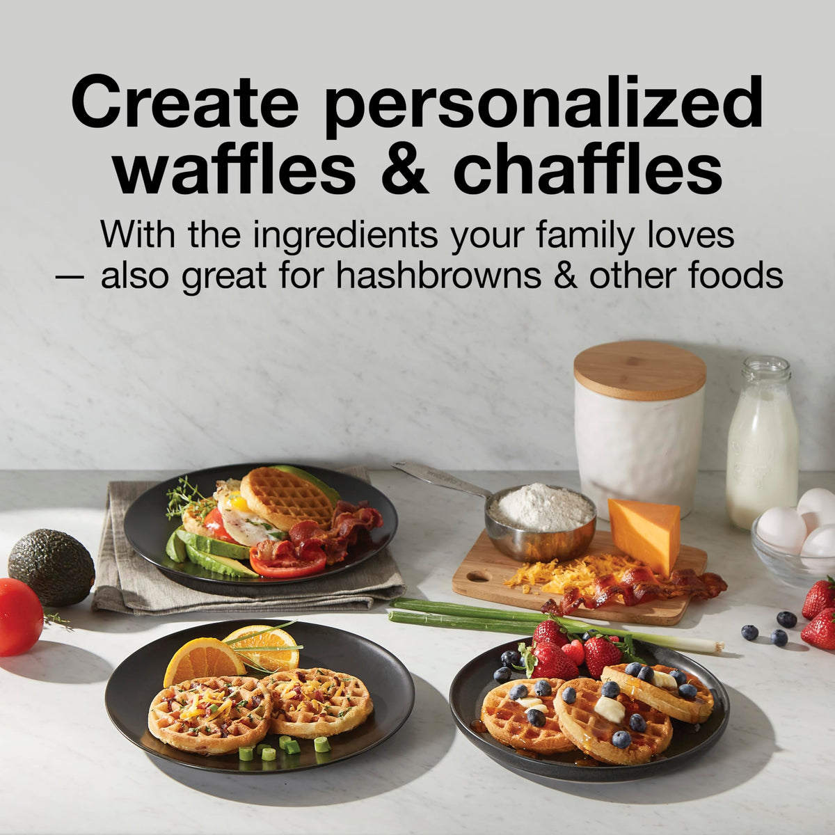 Green indicator light signals readiness on the Proctor Silex mini waffle maker