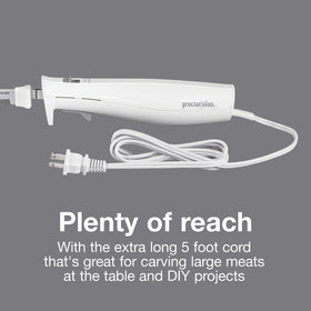 Proctor Silex Easy Slice knife with a long 5-foot cord for reach.
