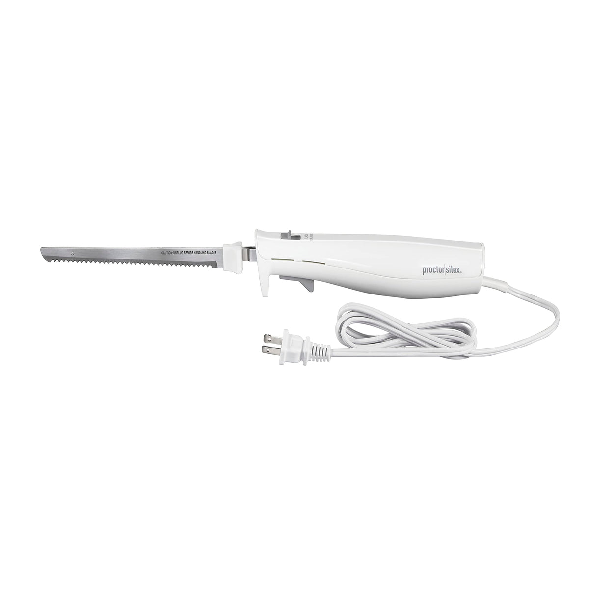 Proctor Silex Easy Slice knife carving meat with precise, even slices.