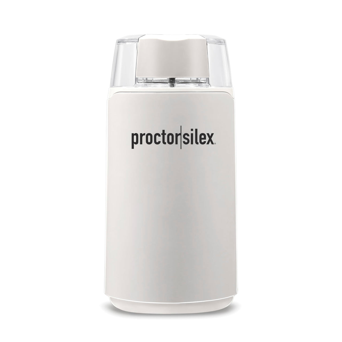 Proctor Silex Fresh Grind coffee grinder in use grinding beans for a fresh cup